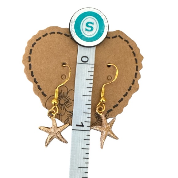 Brighton Gold Tone Starfish Dangle Earrings, NWT, Brighton Women’s Earrings - Picture 2 of 4